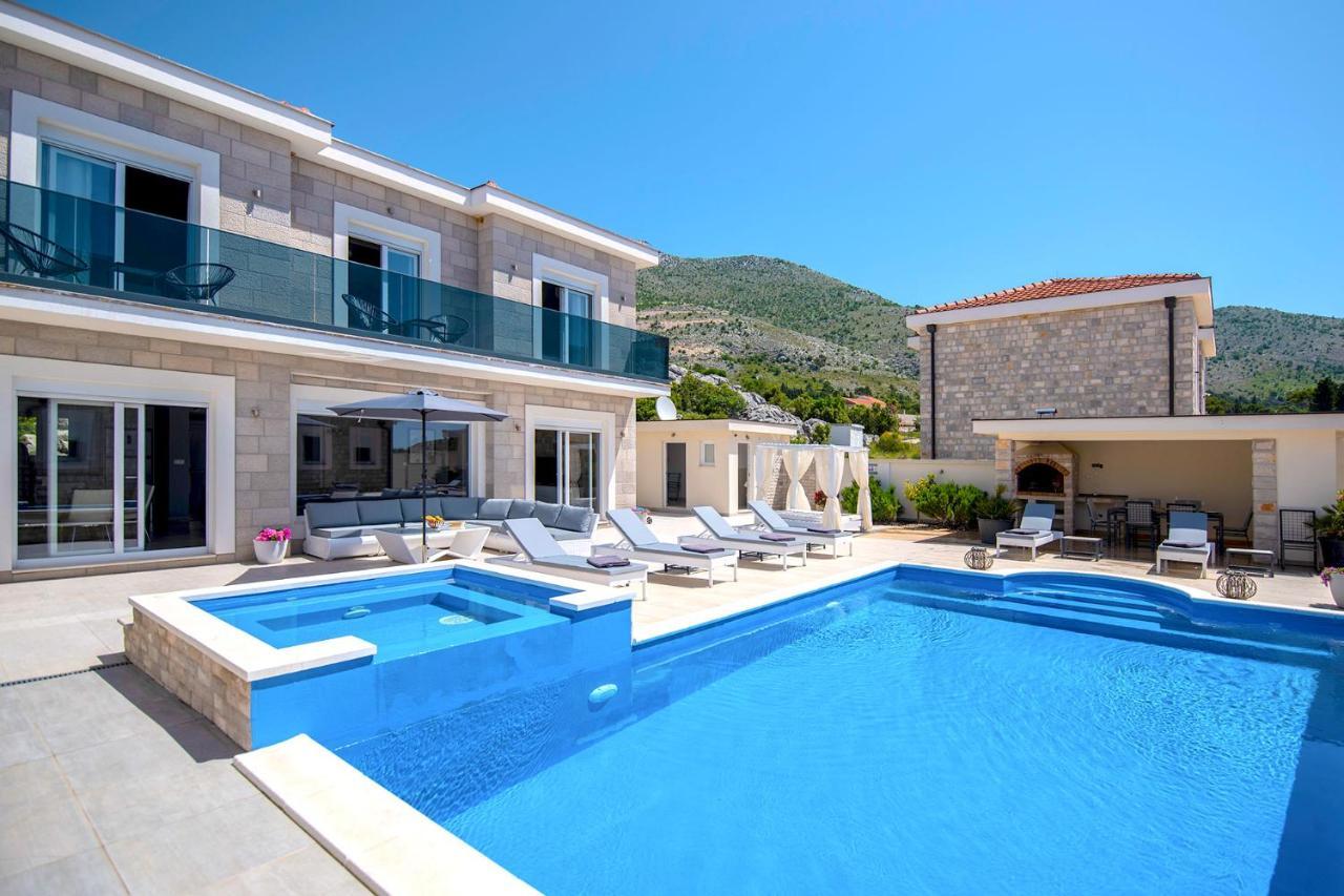Luxury Villa Miriam With Private Pool And Jet Pool Near Dubrovnik Ivanica Kültér fotó